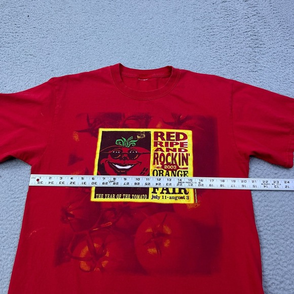 2003 Orange County Fair Shirt L Red Year of The Tomato‎ Red Ripe Rockin Cool Tee - Picture 7 of 10
